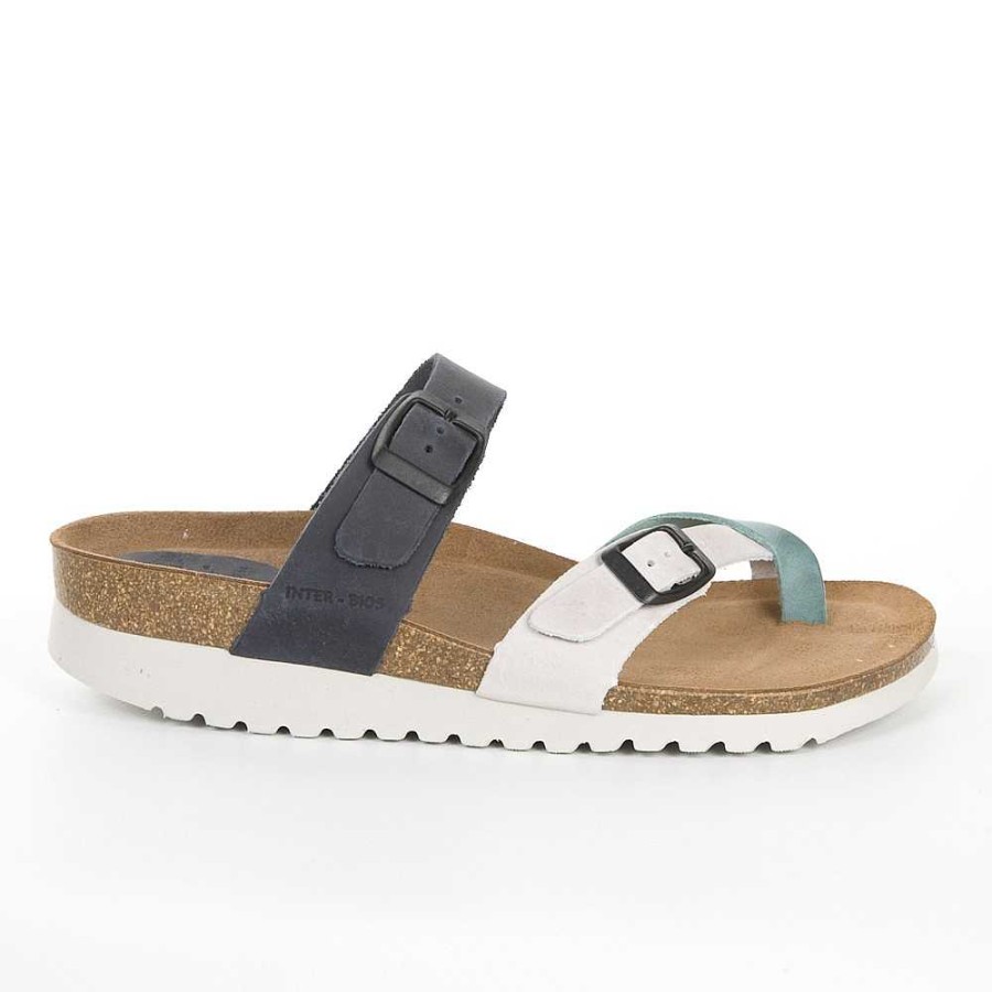 Women Calzaro Bios Sandals | Sandal 7212 Grey, Navy And Jeans