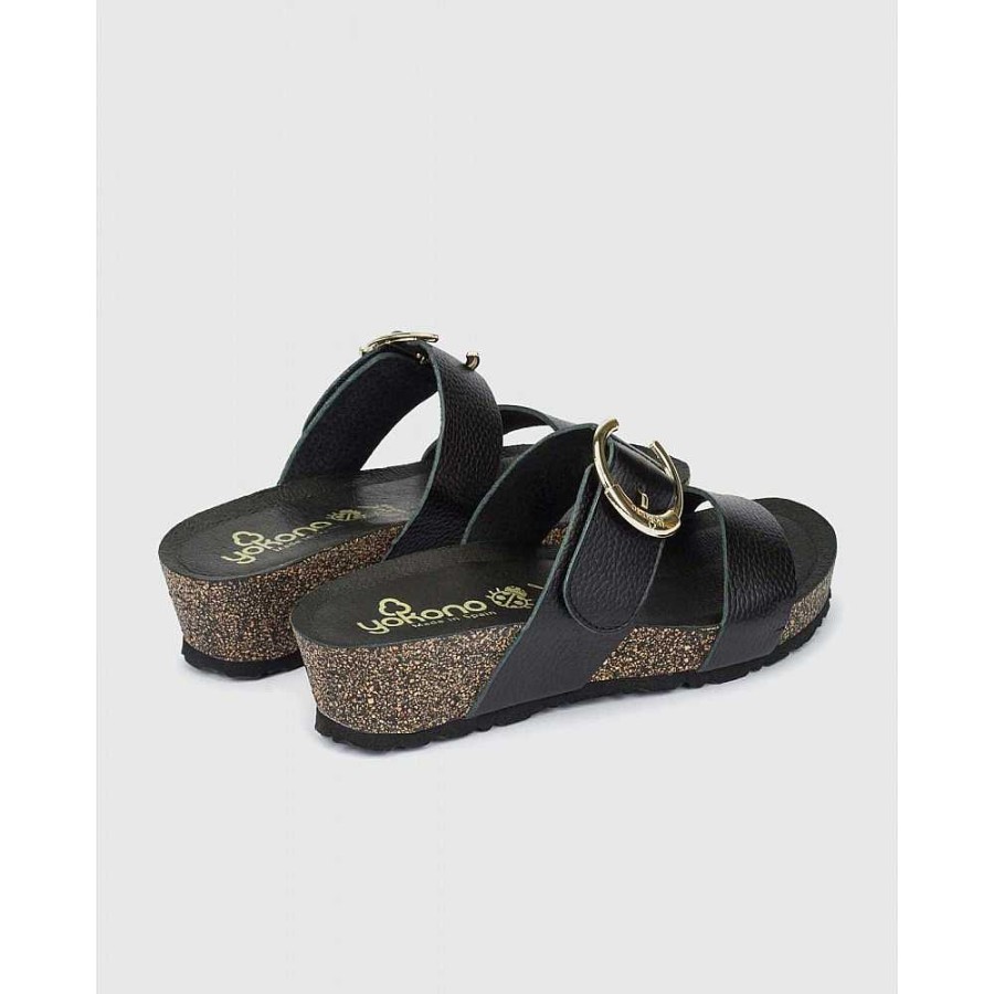 Women Calzaro Bios Sandals | Mahon 007 Black Crib Sandal