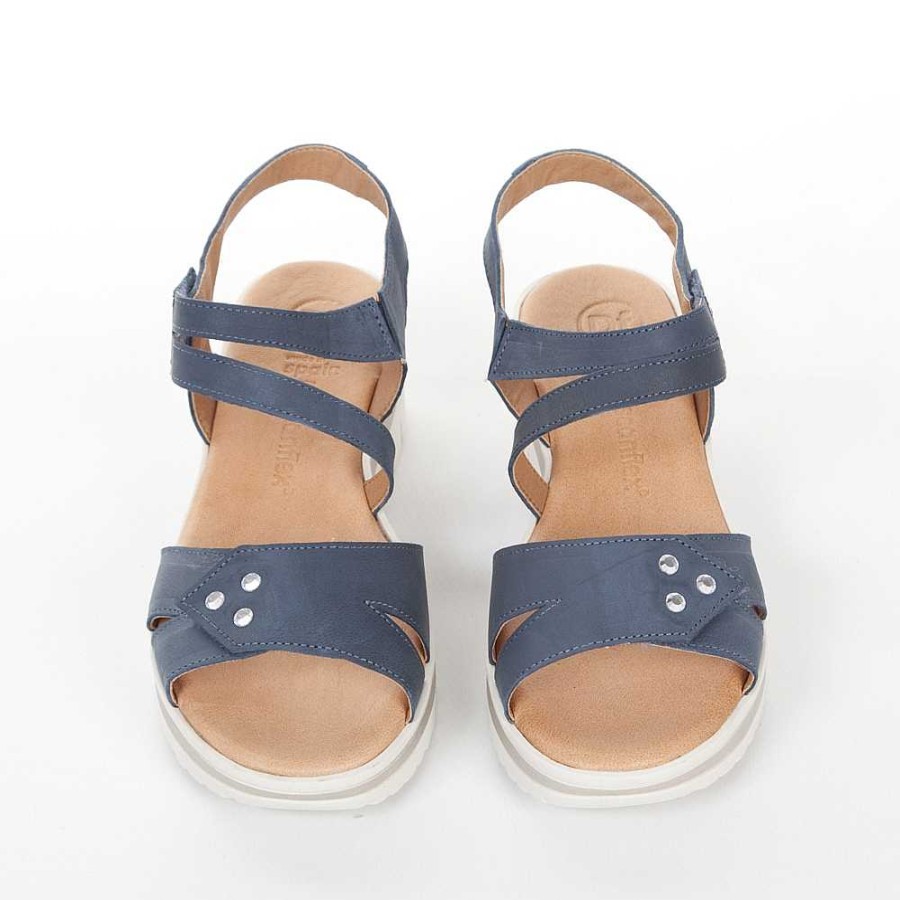 Woman Calzaro Comfort | Descanflex Sandal 26716 Alberche Blue