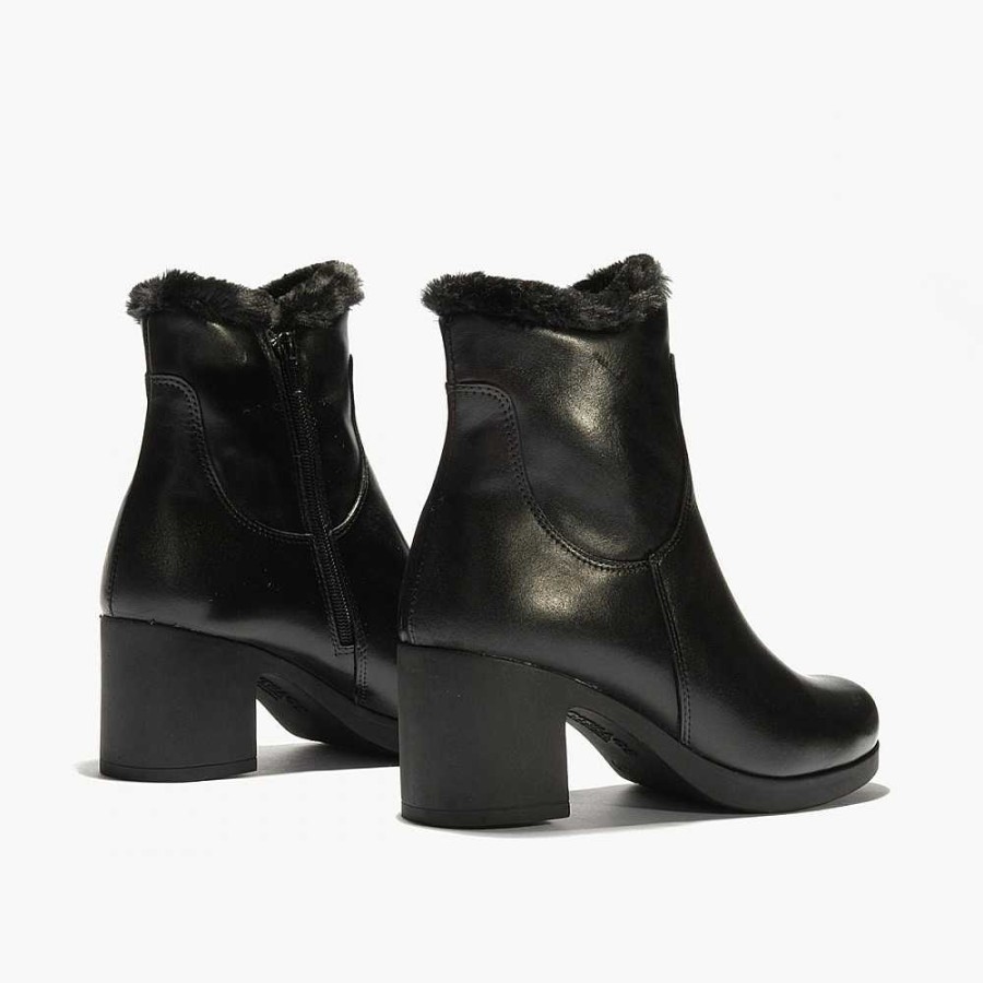 Women Calzaro Comfort|Casual|Fur Boots|Women's Boots and Ankle Boots | Women's Hair Boot 3704 Black