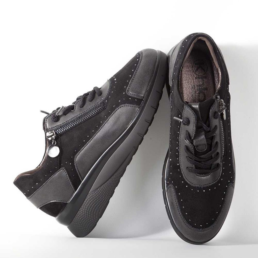 Women Calzaro Lace-up shoes|Comfort | Crib Shoe 2510 Black