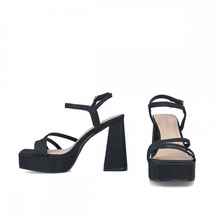 Women Calzaro Heeled shoes | Pollux Sandal Shoe 24081 Black.