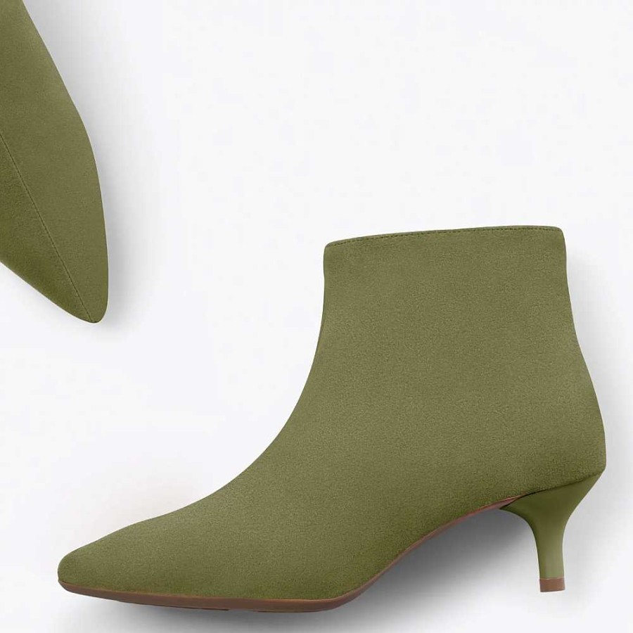 Women Calzaro Low boots and ankle boots | Boots 22611 Outfit Heel Sucker Tightened Olive Green Khaki