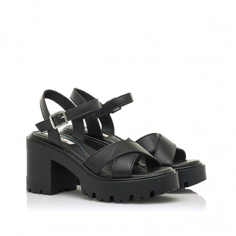 Women Calzaro Sandals | Saba Sport Heeled Sandal 53403 Black.