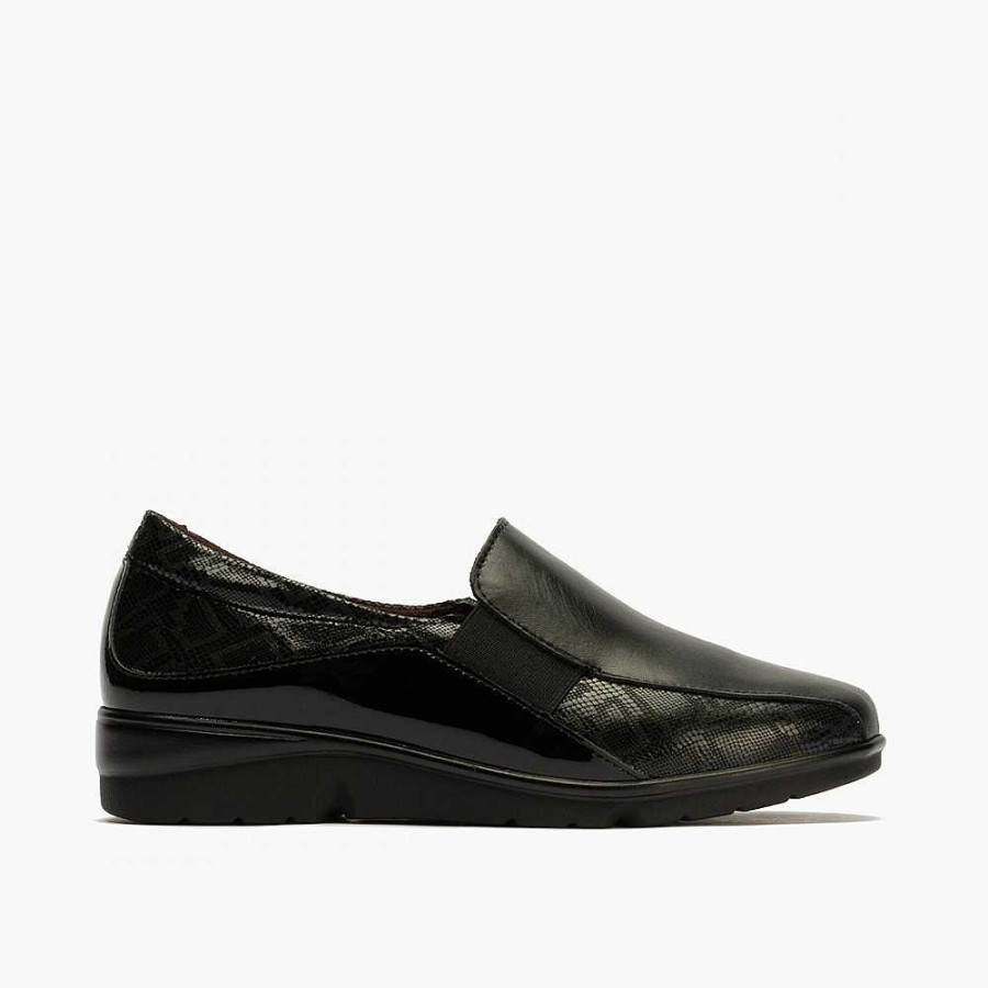 Women Calzaro Moccasins|Comfort | Gucci Shoe With Elastics 5304 Color Black