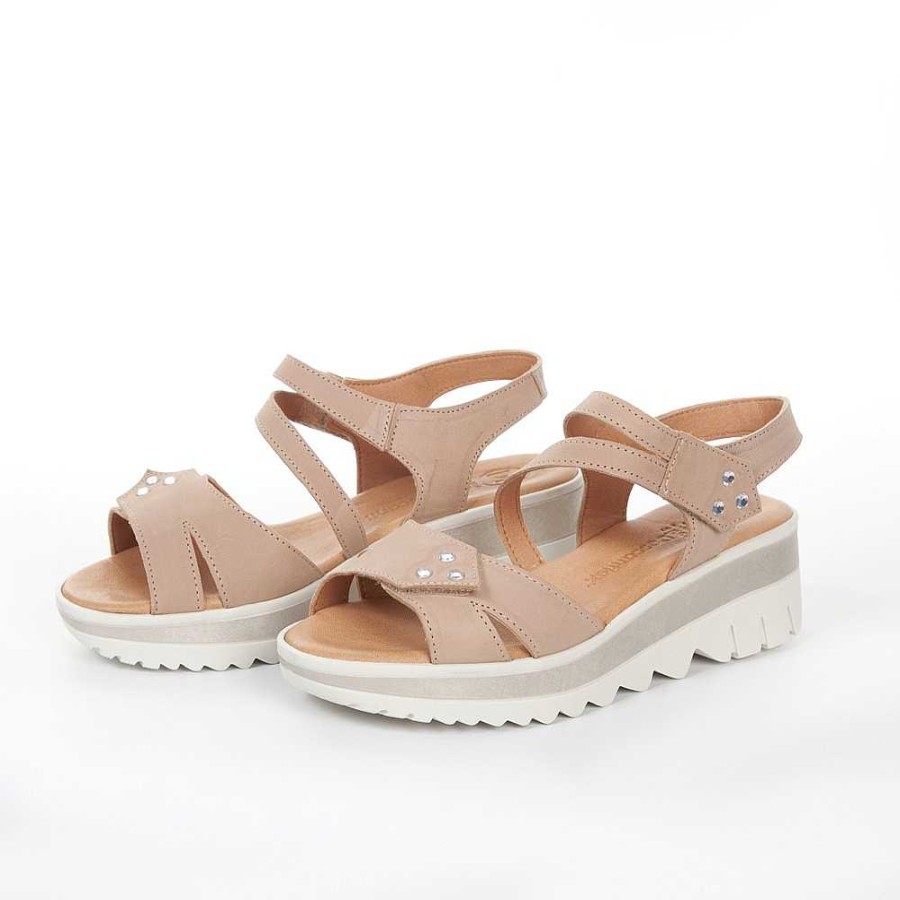 Woman Calzaro Comfort | Descanflex Sandal 26716 Kolpa Nude