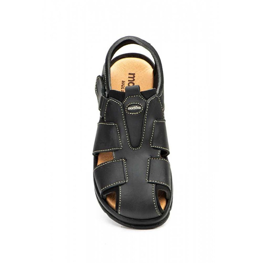 Men Calzaro Sandals | Comfortable Sandal 7003 Black