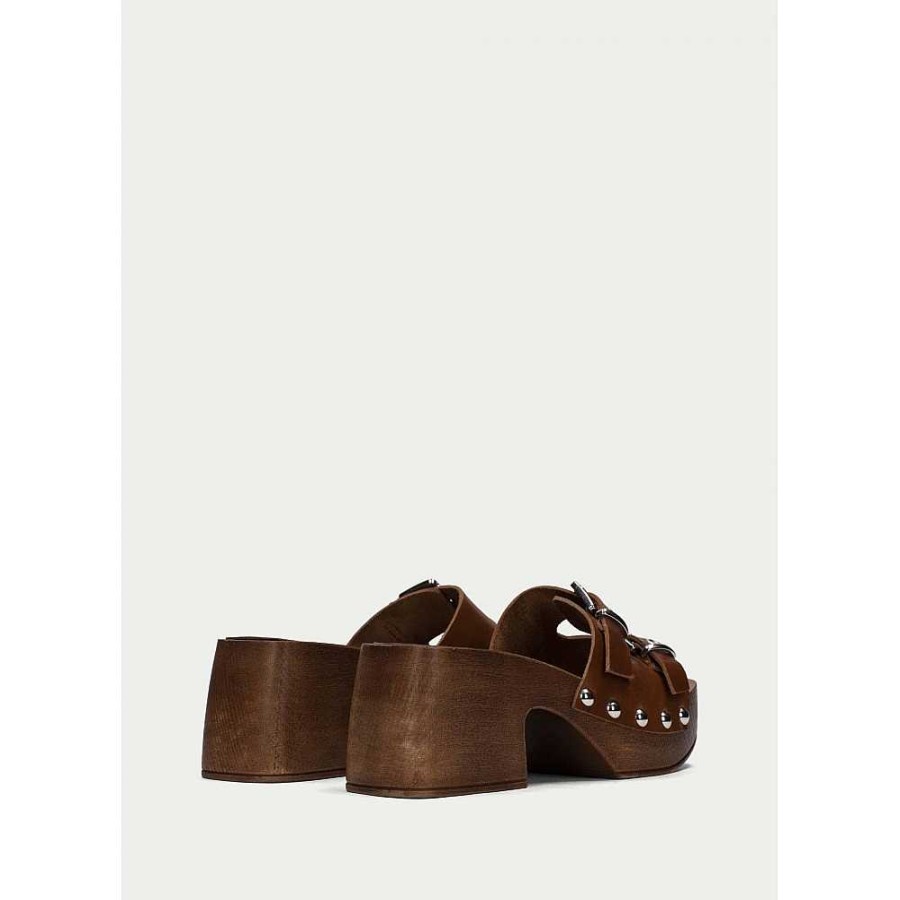 Women Calzaro Clogs | Heeled Sandal221908 Karina Leather