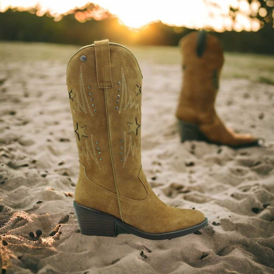 Women Calzaro Casual|Cowboy Boots|Low Boots and Ankle Boots | Country Boot 23876 Split Leather Combined Skin