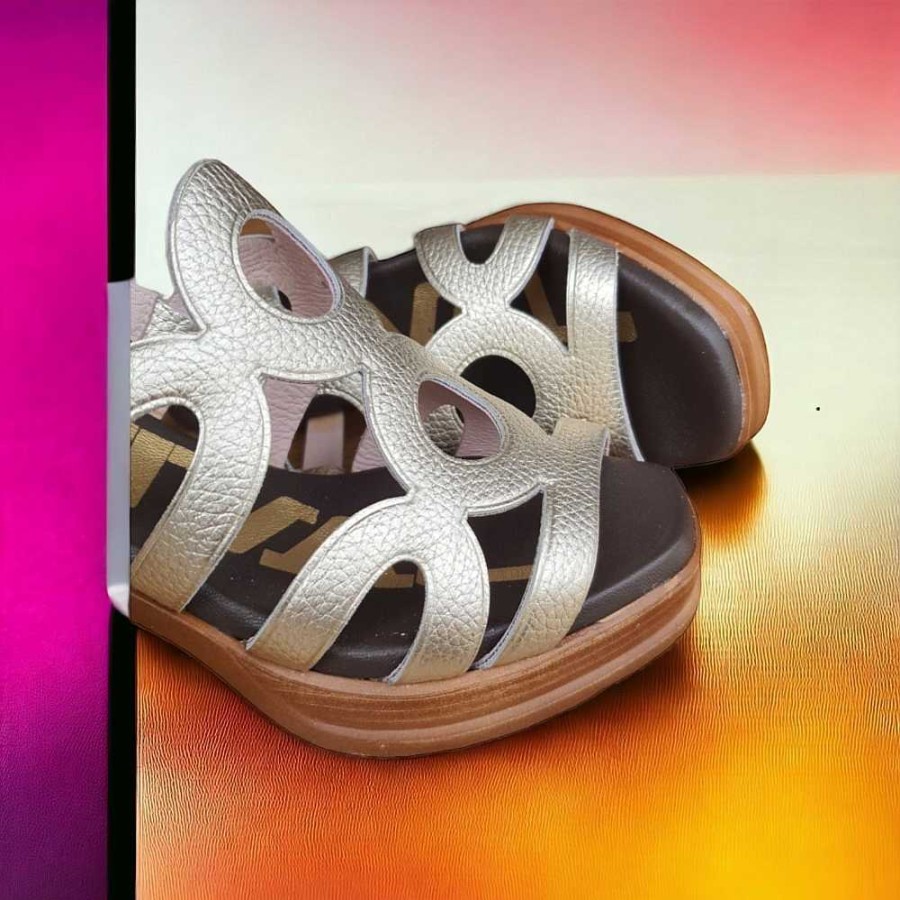 Women Calzaro Sandals | Tacon Sport Sandal 398322335 Platinum Gold.