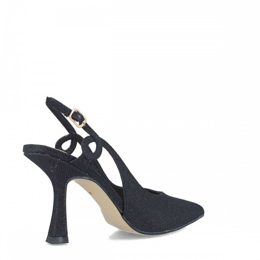 Women Calzaro Heeled shoes | Slingback Dress Shoe 24079 Pollux Black