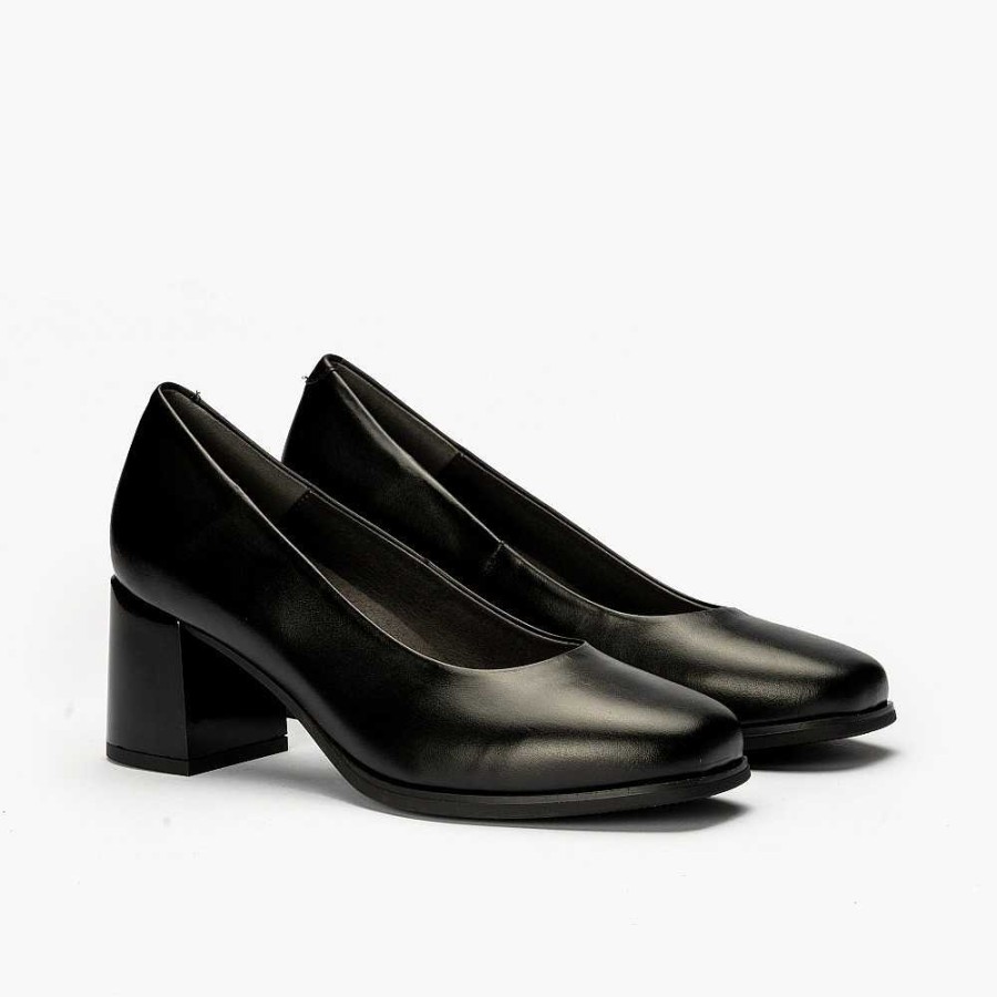 Women Calzaro Heeled shoes|Comfort | Salon 102 Tacon High Black Shoe.