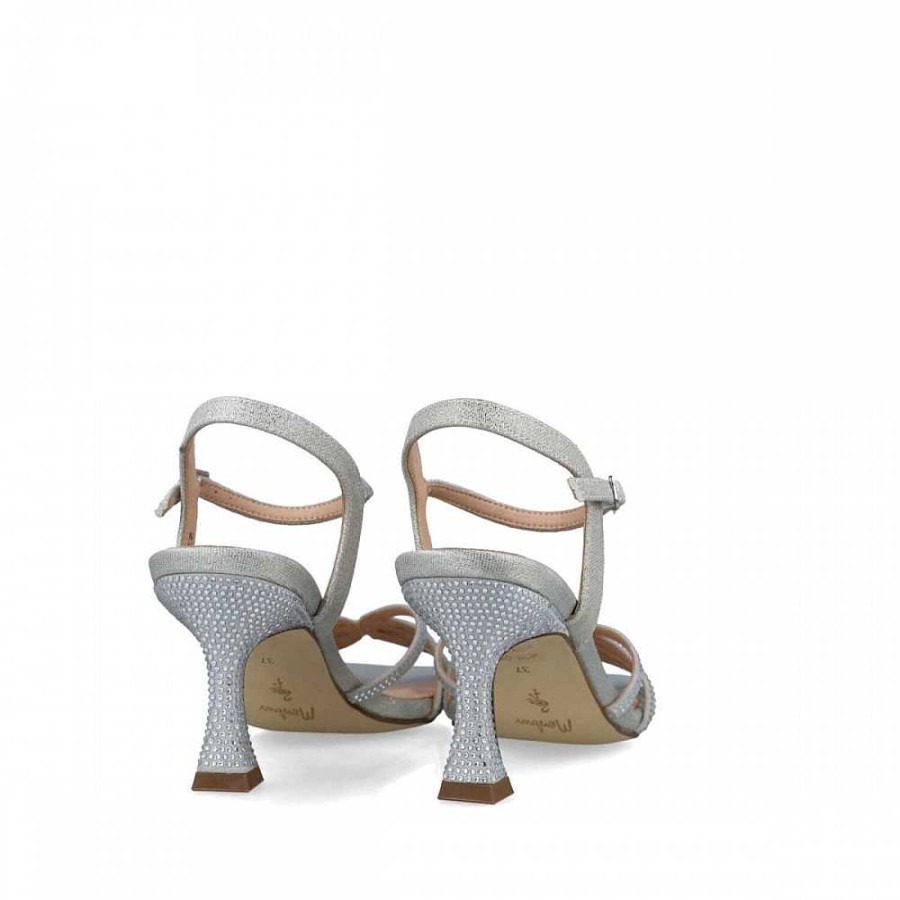 Women Calzaro Heeled shoes | Sandals 23869 Sagittarius Silver