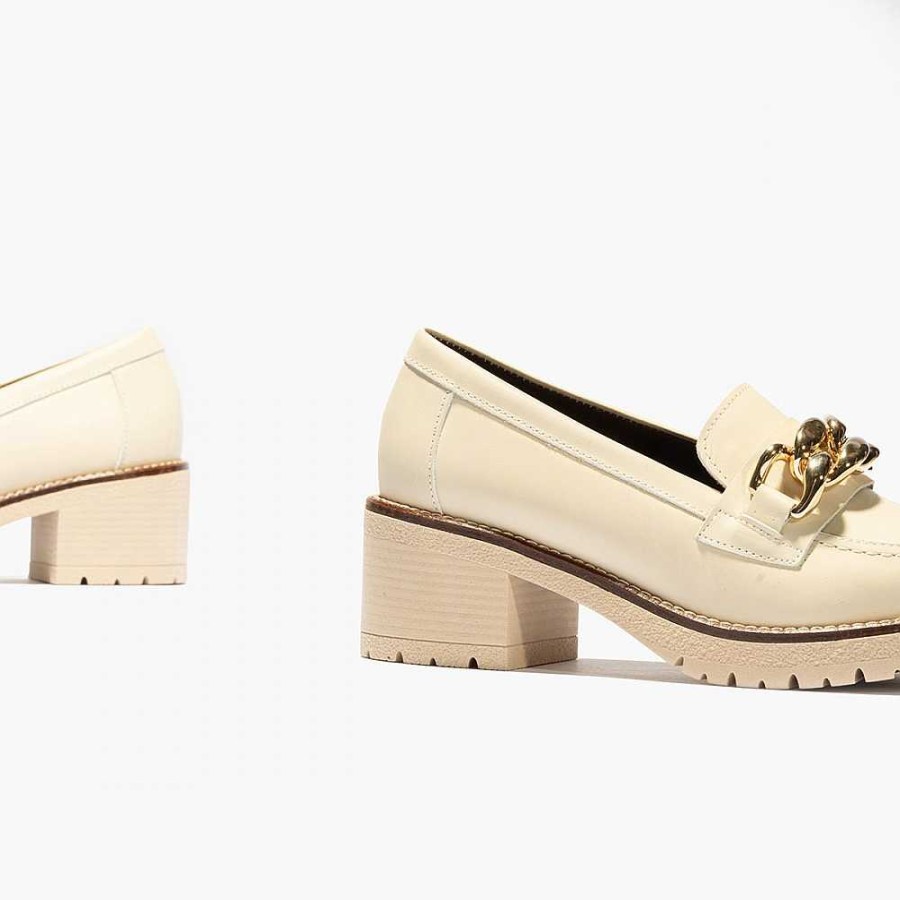 Women Calzaro Loafers|Casual | Heeled Moccasin Shoe 2720 Ice Cream