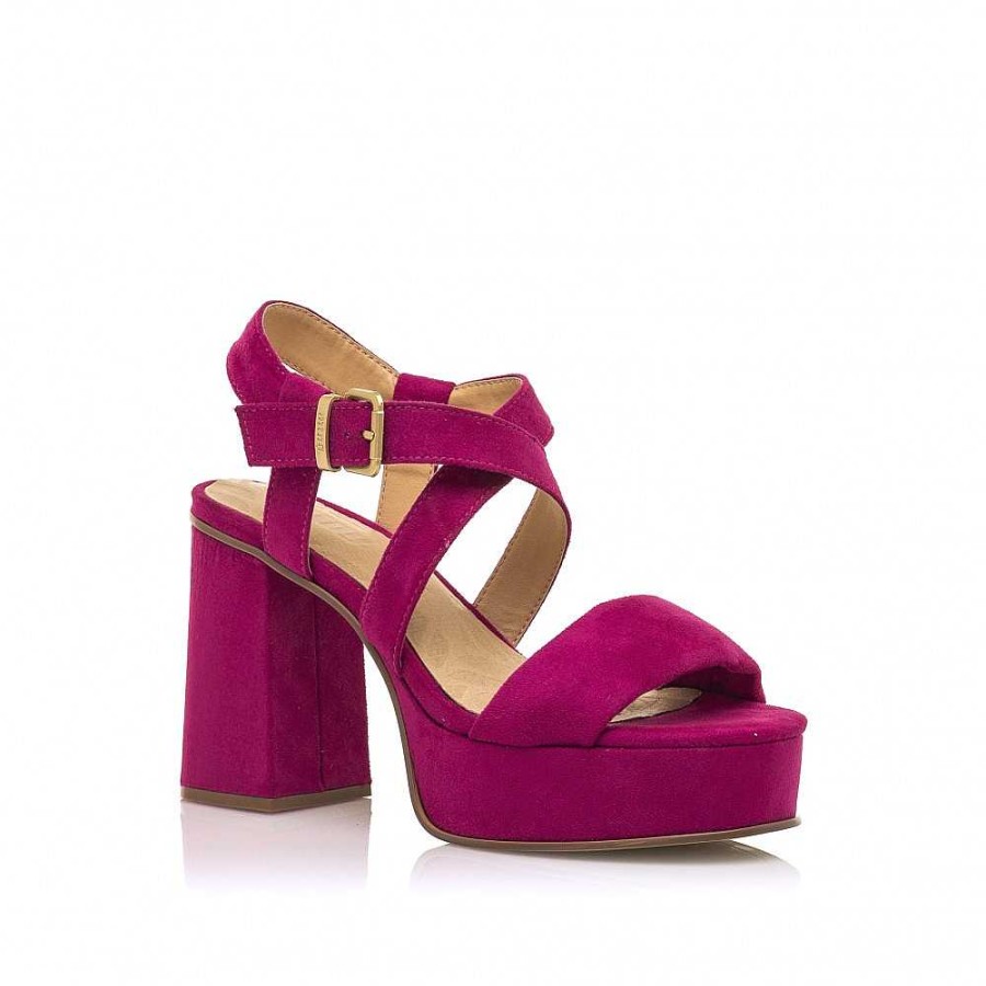 Women Calzaro Heeled shoes | Sandal Shoes 53390 Sindy Fuxia