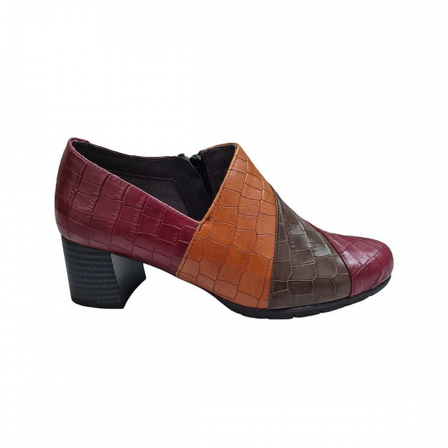 Women Calzaro Heeled shoes | Combined Shoe 1043 Tricolor