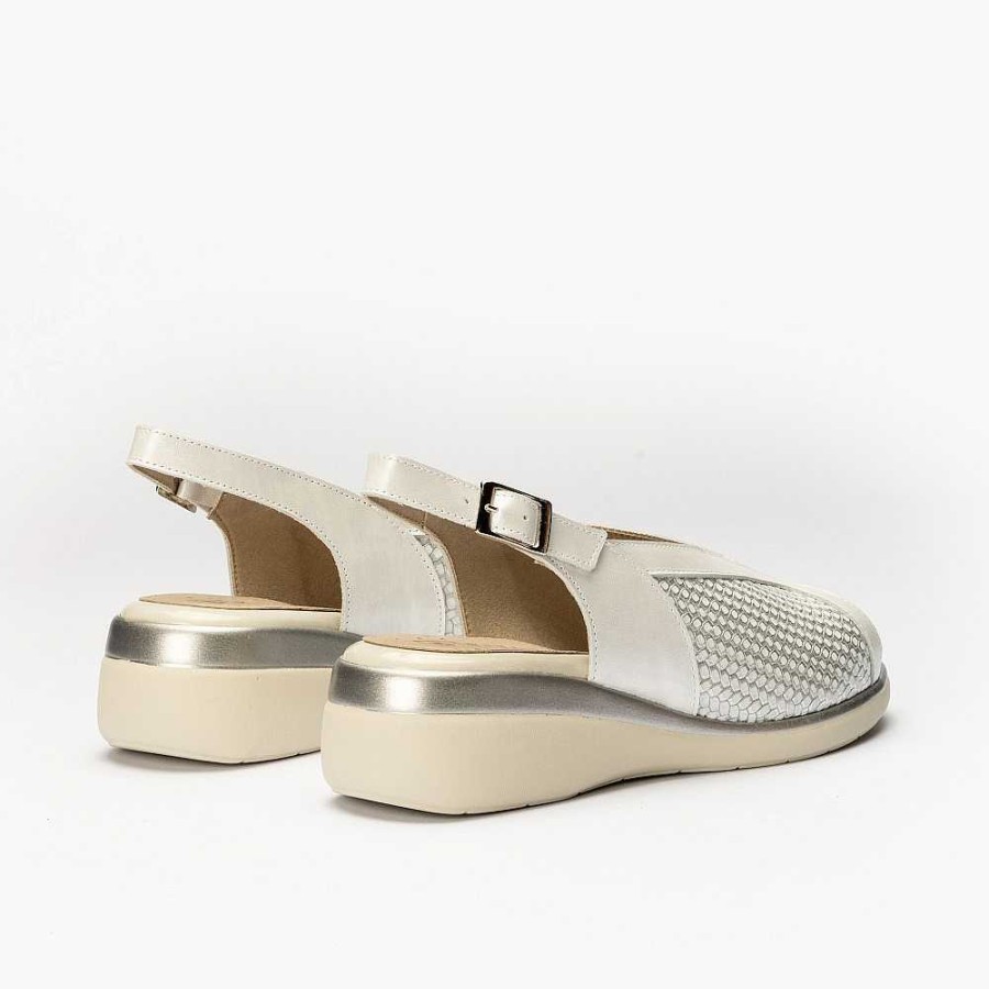 Women Calzaro Sandals | Sandal With Hollows 5015 Silver.