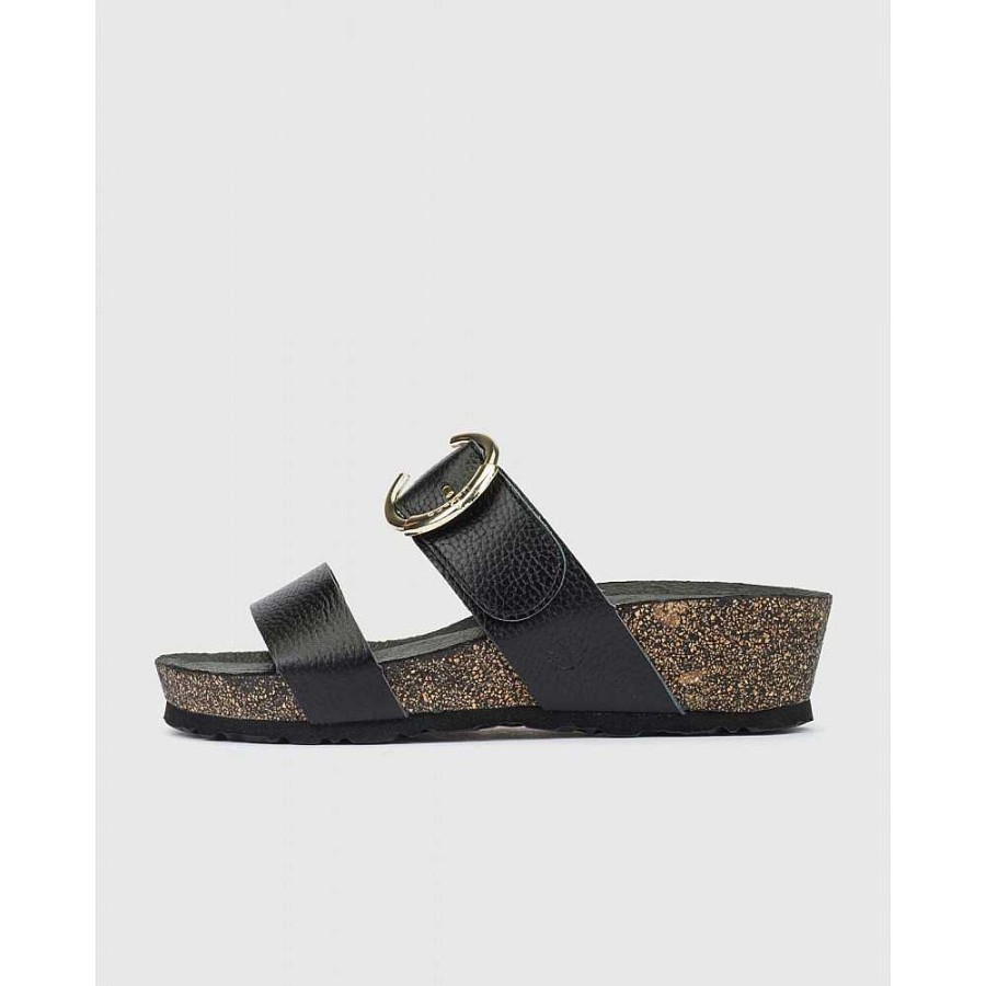 Women Calzaro Bios Sandals | Mahon 007 Black Crib Sandal