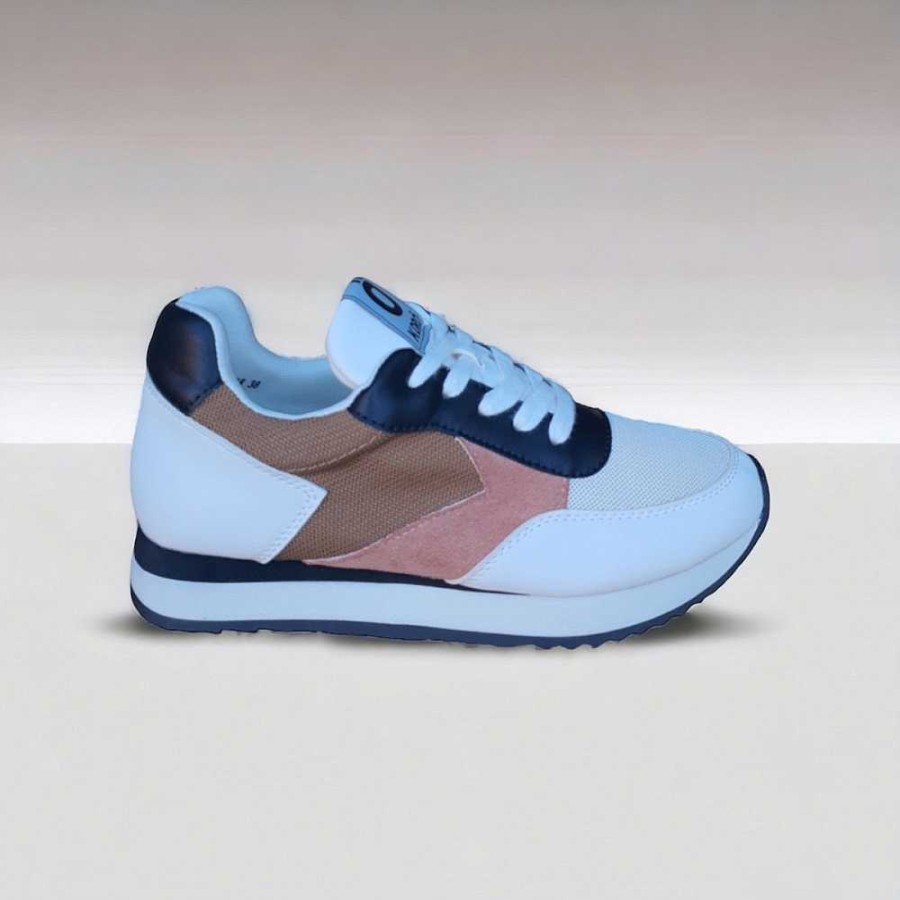 Women Calzaro Sneakers | Sports Sneaker Y18 White and Carmine