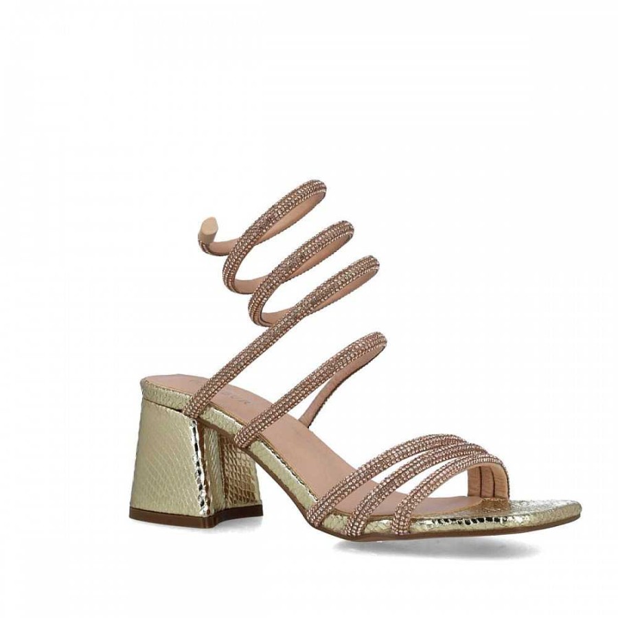 Women Calzaro Heeled shoes | Sandals 23790 Lepus Gold