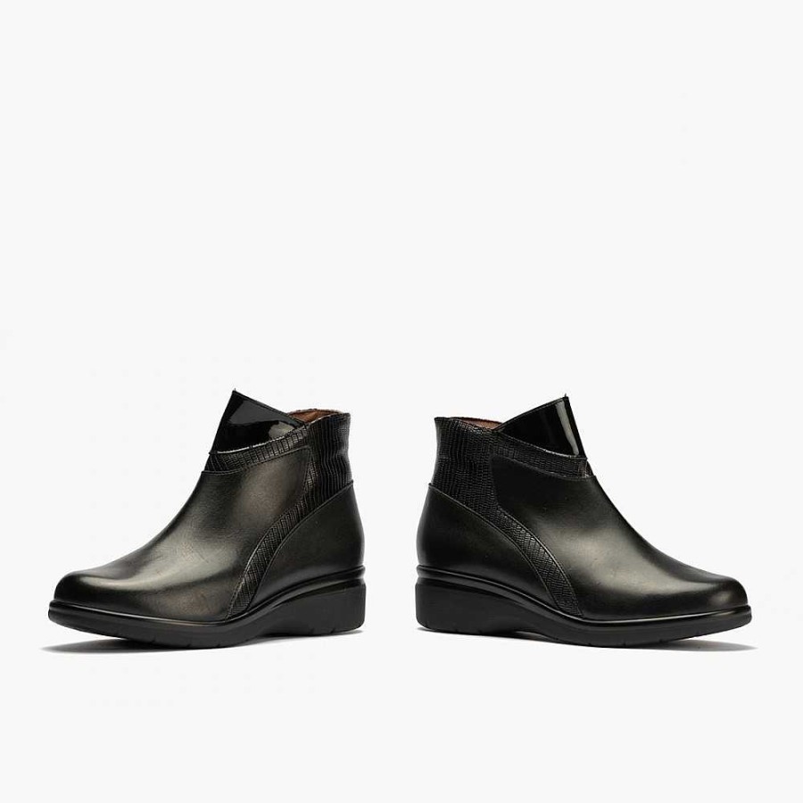 Women Calzaro Comfort|Women's Boots and Ankle Boots | Women's Black Boot 5315 With Tejus