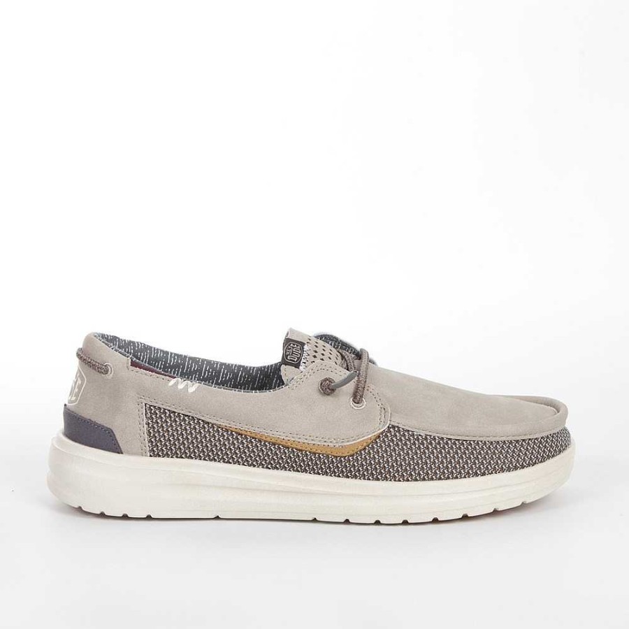 Men Calzaro Casual sneakers | Zapato Nautico Casual 40153 Welsh Grip Taupe Sand