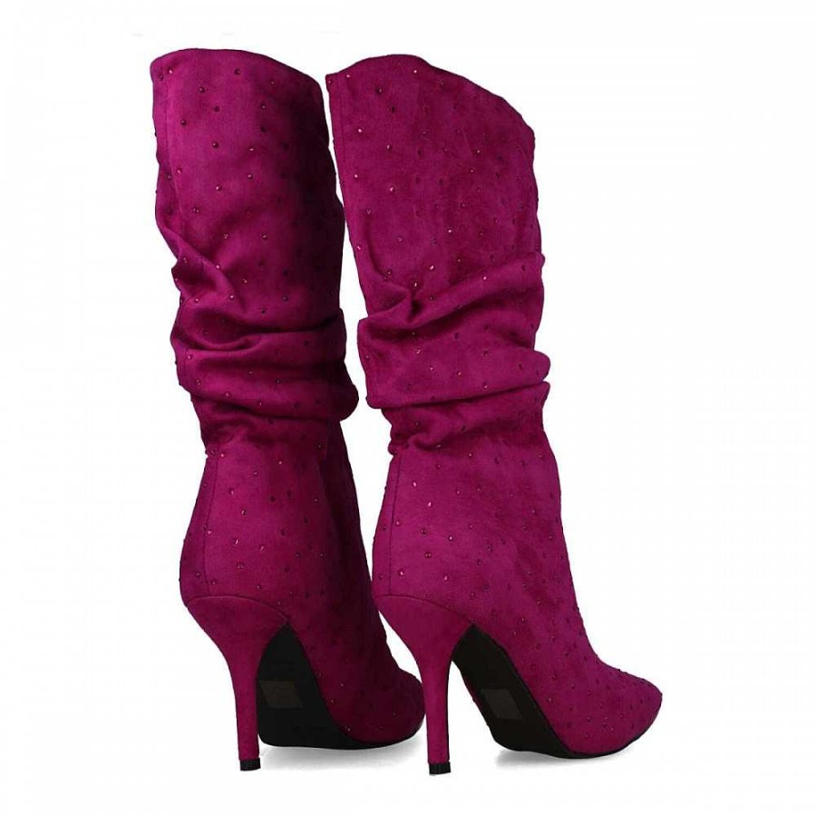 Women Calzaro Women's Boots and Ankle Boots|Low Boots and Ankle Boots | Bright Fantasy Boot 24571Magenta Violet.