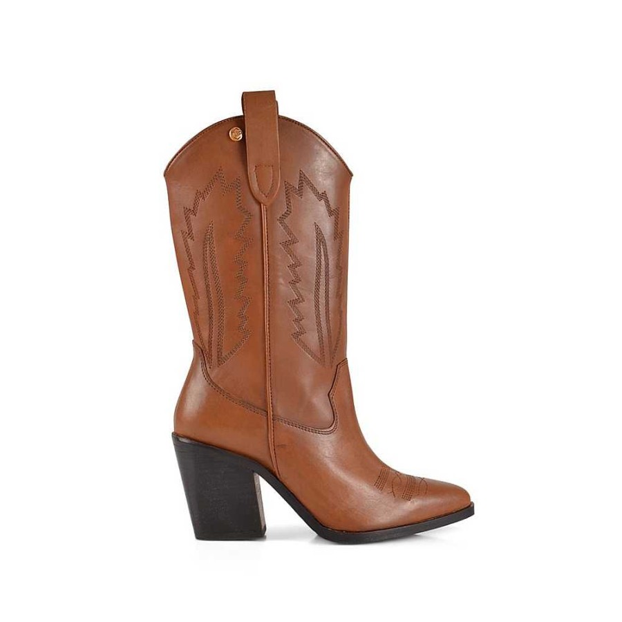 Women Calzaro Casual|Cowboy Boots|Low Boots and Ankle Boots | Cowboy Boot 23957 Leather