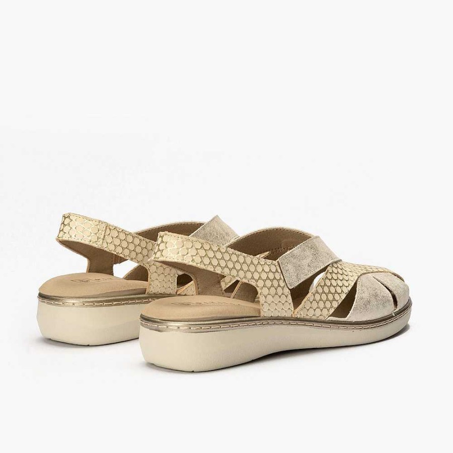 Women Calzaro Sandals | Closed Toe Sandal 5003 Gold