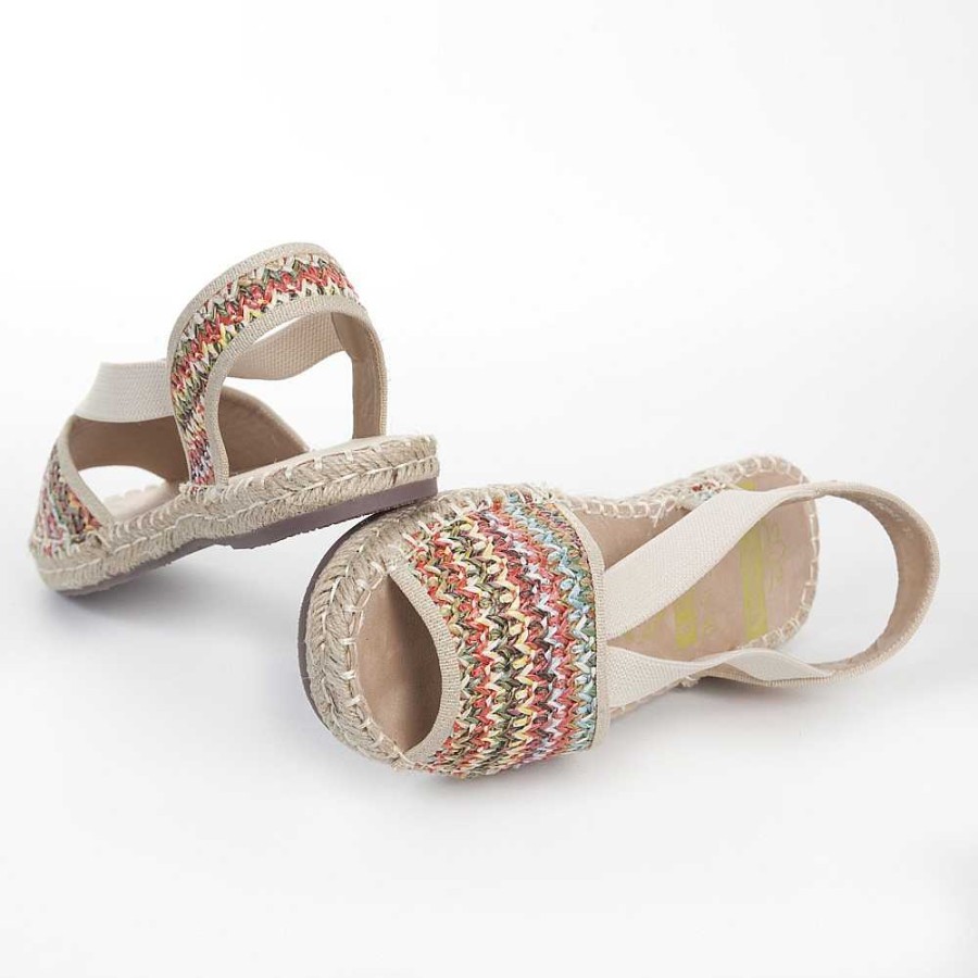 Women Calzaro Espadrilles | Cunina Jute Espadrille 682 Multicolor