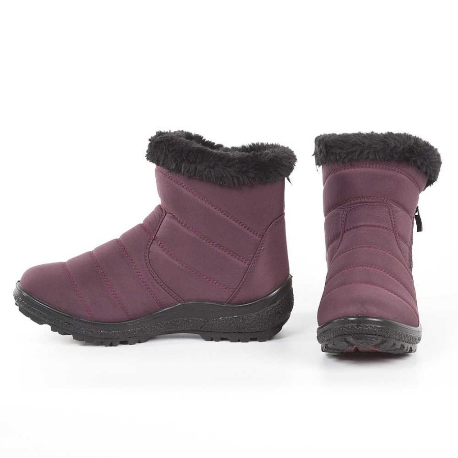 Women Calzaro Fur boots | Fur Boot 542 Burgundy