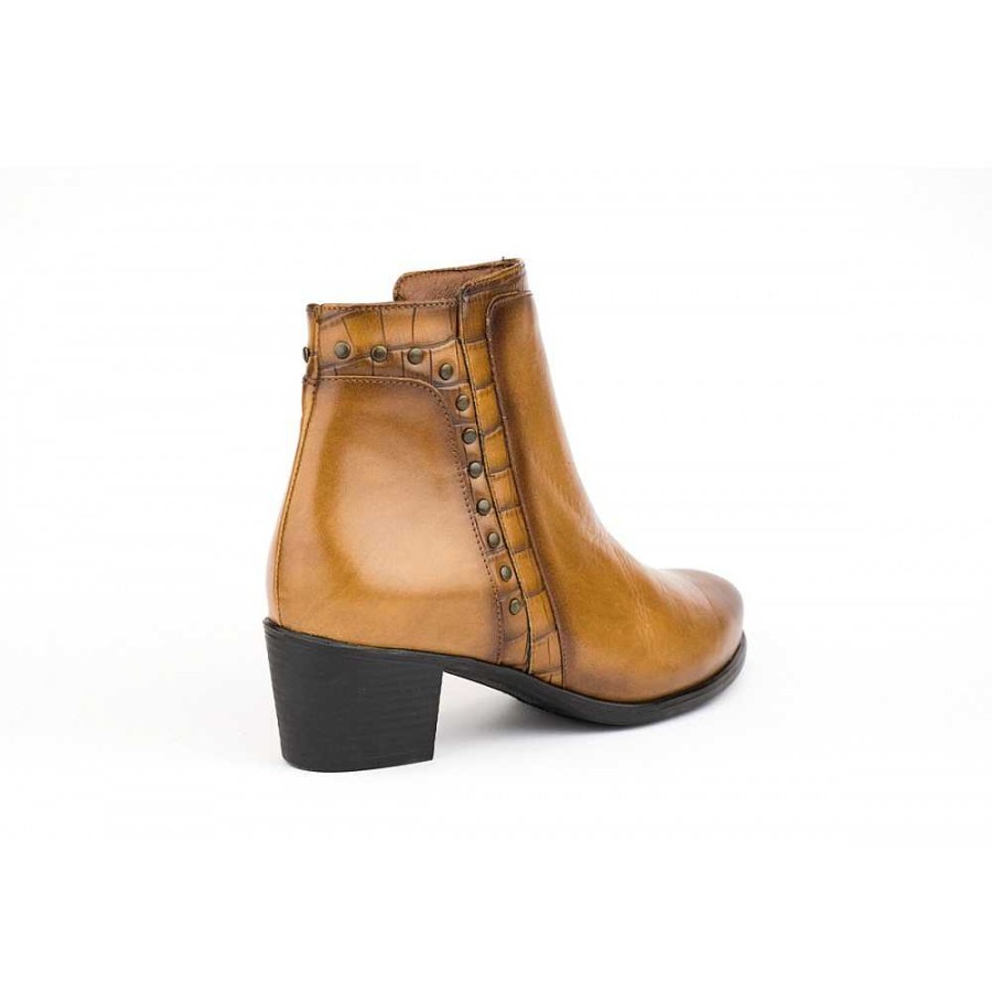 Women Calzaro Comfort|Women's Boots and Ankle Boots | Neus 15 Camel Ankle Boot