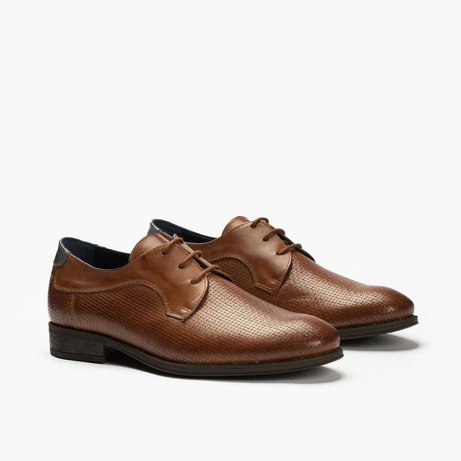 Men Calzaro Lace-up shoes | Blucher Men's Shoe With Laces 4810 Light Brown