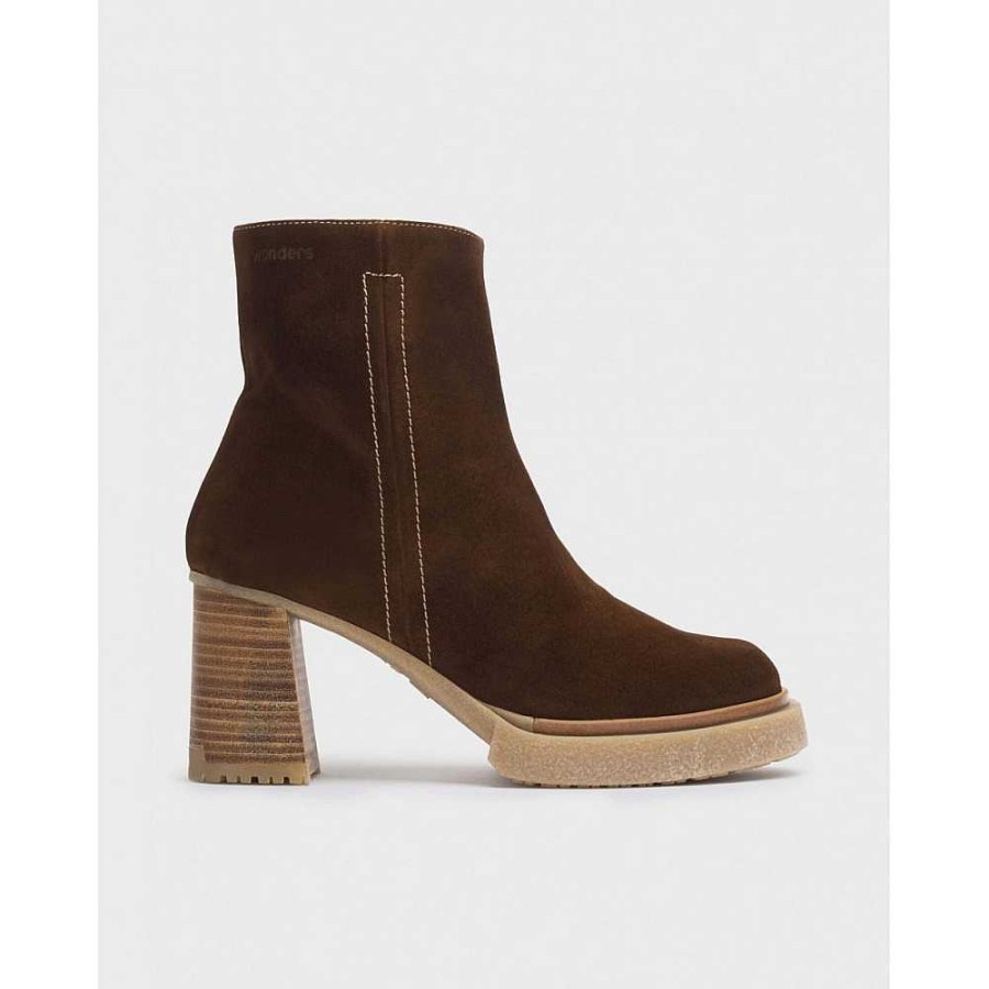 Women Calzaro Women's Boots and Ankle Boots | Botin 5203 Miera Brown Cappuccino