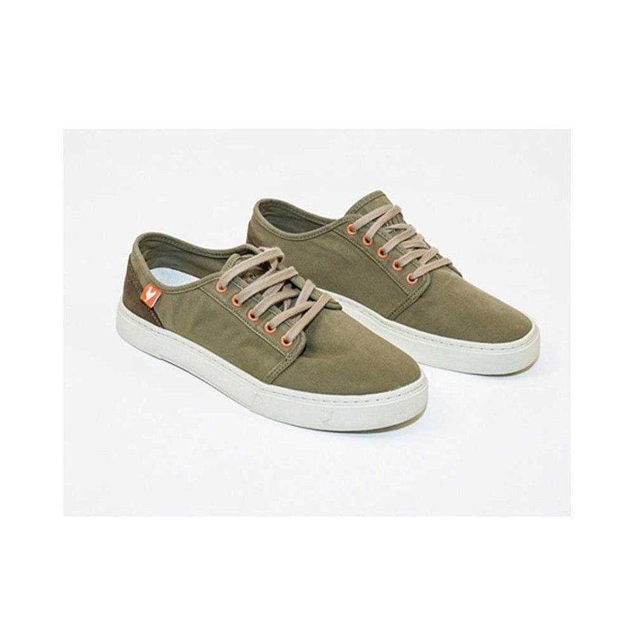 Men Calzaro Casual sneakers | Casual Lace-up Shoe Corfu Suede Khaki