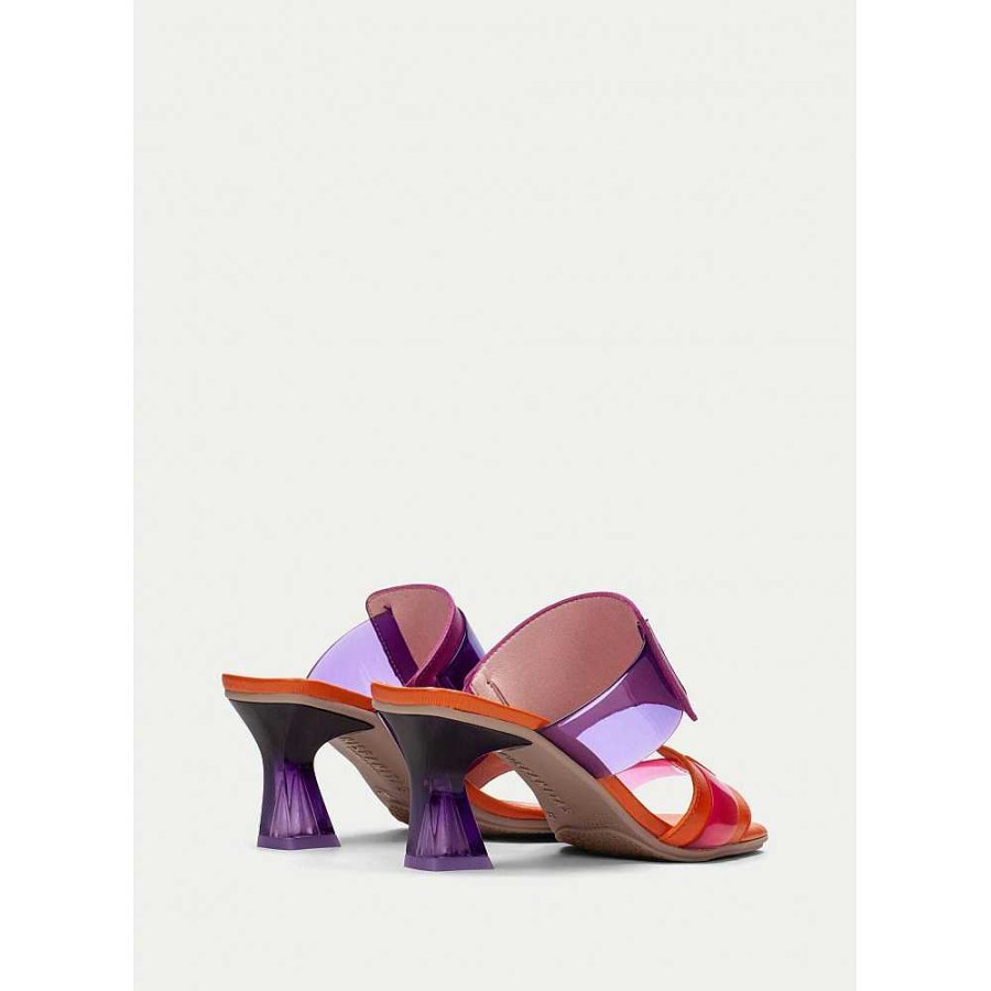 Women Calzaro Heeled shoes | Heeled Sandal 232634 Greta Papaya-Orchid