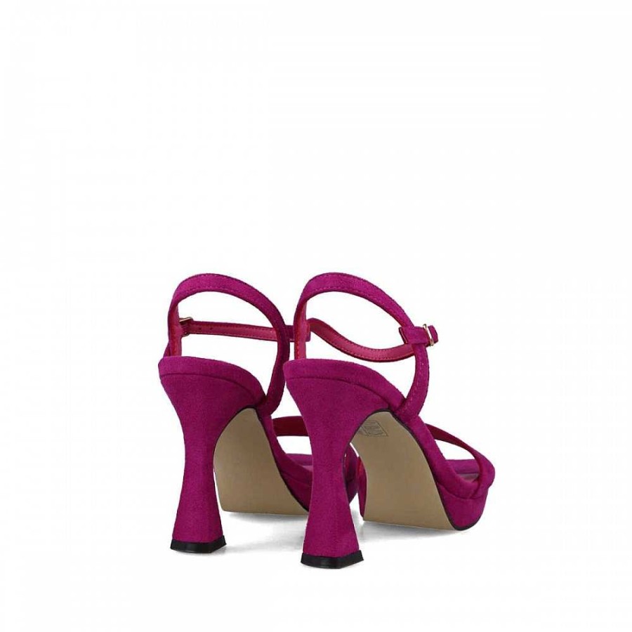 Women Calzaro Heeled shoes | Virgo Sandal 24205 Violet Bougainvillea