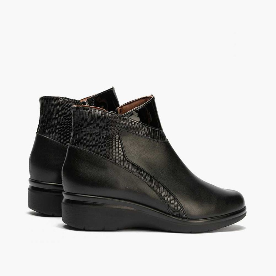 Women Calzaro Comfort|Women's Boots and Ankle Boots | Women's Black Boot 5315 With Tejus