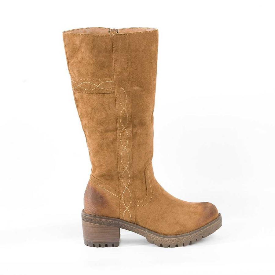 Women Calzaro Low boots and ankle boots|High boots | Zipper Boot 2125 Camel