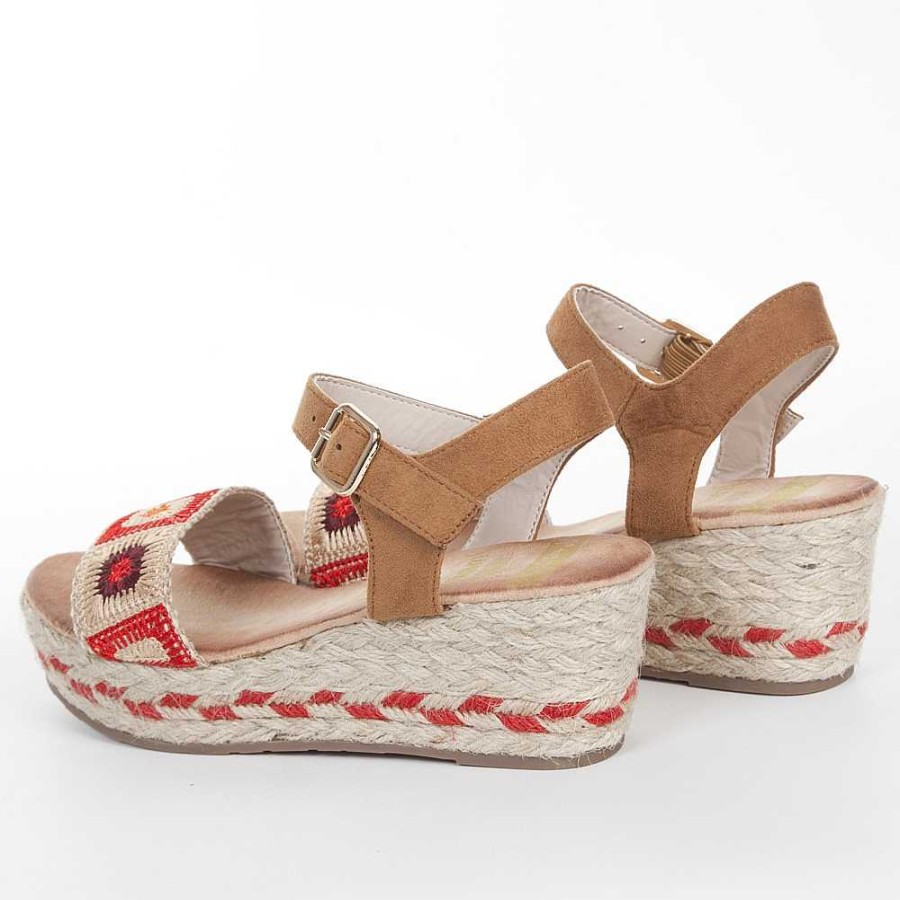 Women Calzaro Sandals|Espadrilles | Esparto Crib Sandal 632 Red