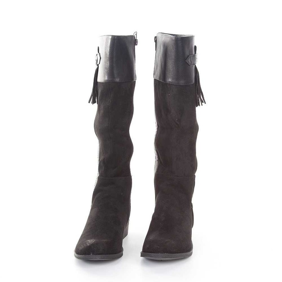 Women Calzaro Cowboy Boots|Low Boots and Ankle Boots|High Boots | Country Boot 2209 Black