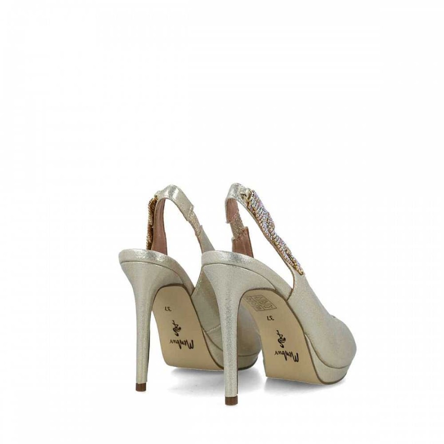 Women Calzaro Heeled shoes | Sandal Shoe 23172 Gold