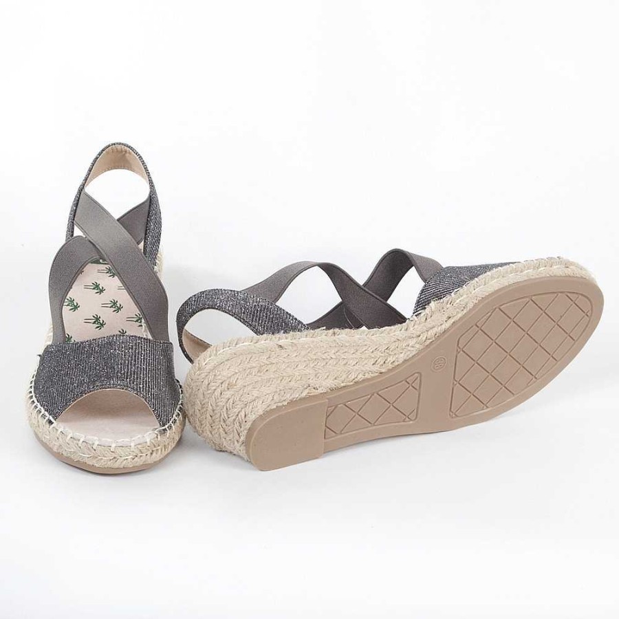 Women Calzaro Espadrilles | Jute Crib Sandal 350 Lead