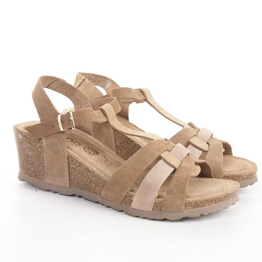 Women Calzaro Bios Sandals | Cadiz Crib Sandal 138 Vison Taupe.