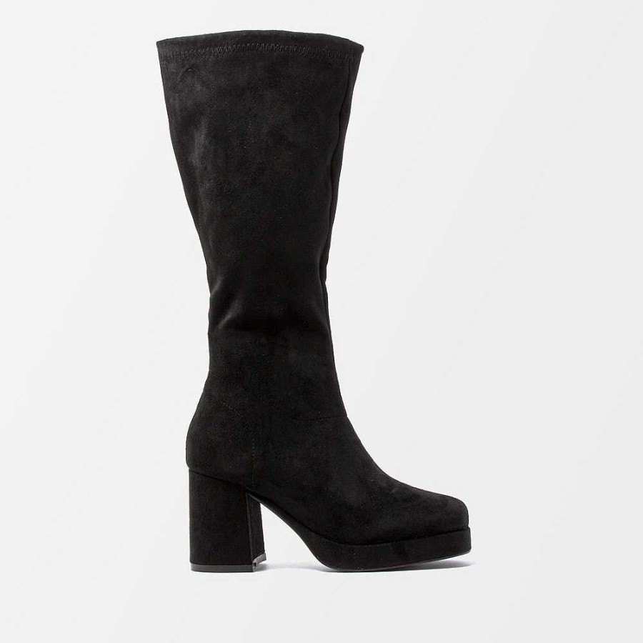 Women Calzaro Low boots and ankle boots|High boots | Boot Heel Samanta Microfiber Black