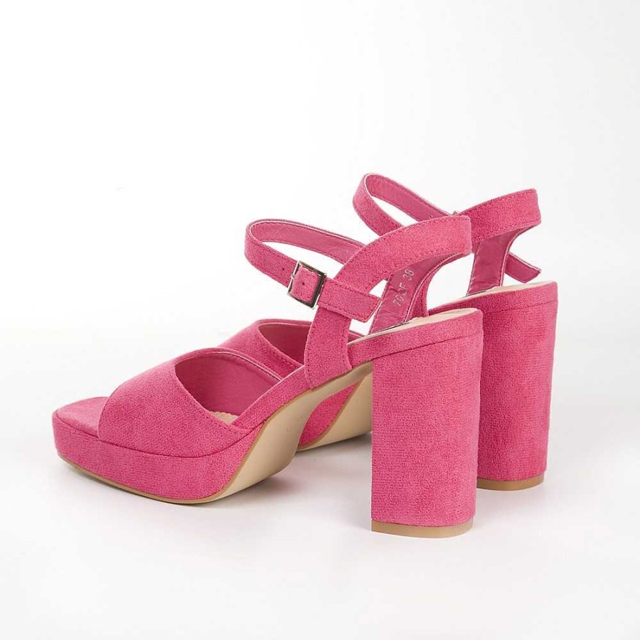 Women Calzaro Heeled shoes | Shoe Sandal Platform 701 Fuxia