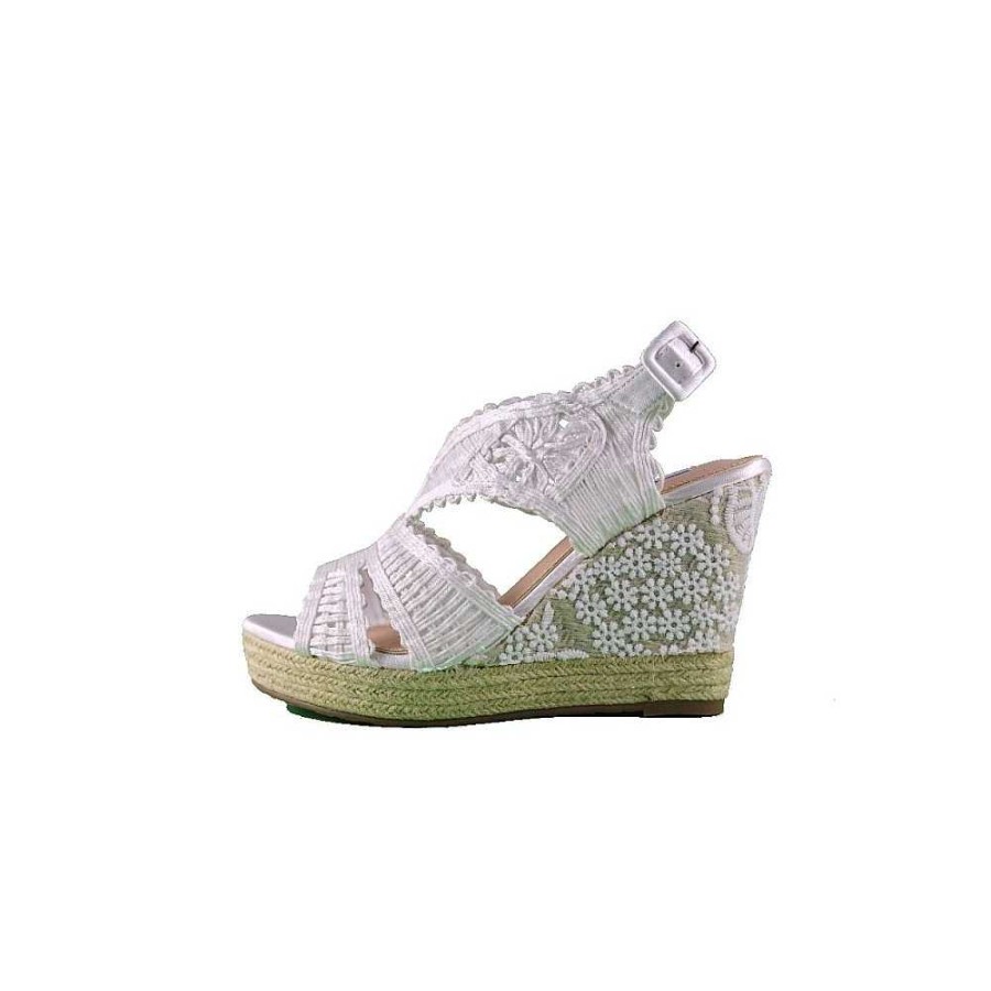 Women Calzaro Sandals|Espadrilles | Sandra White Jute Crib Sandal