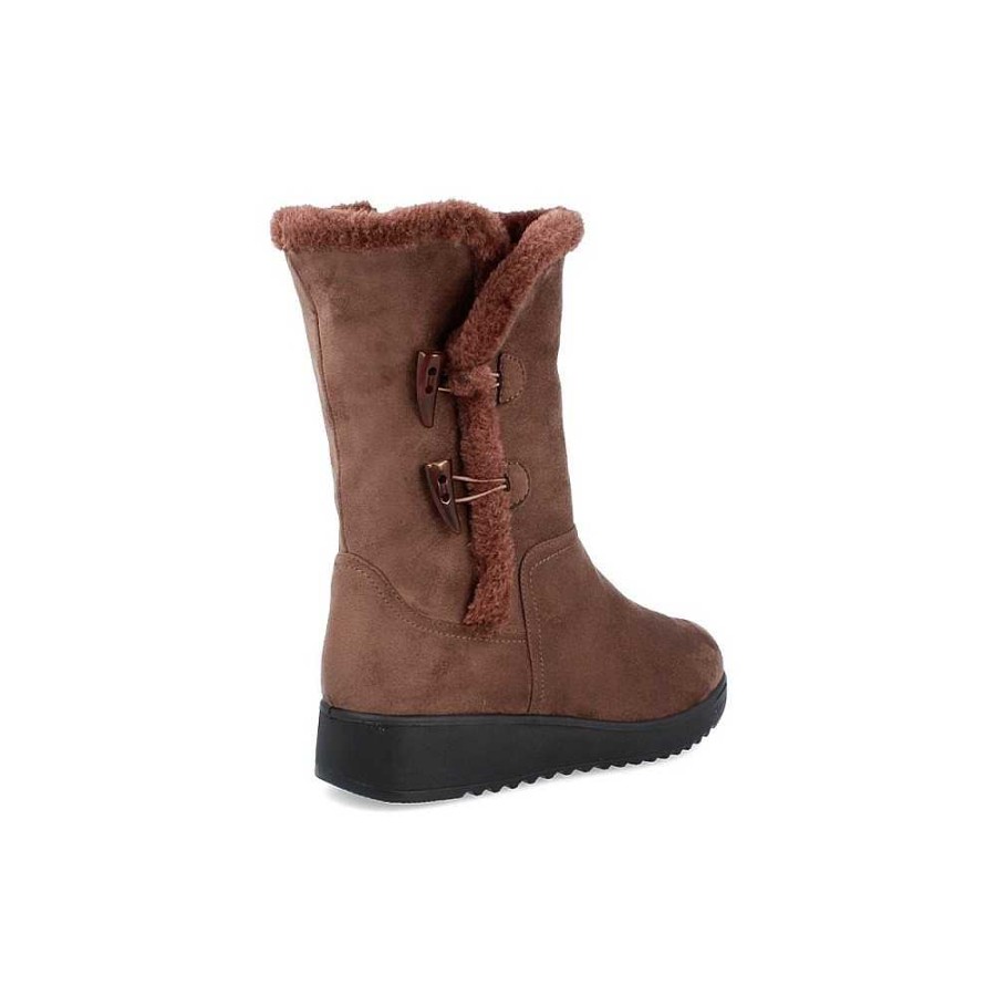 Women Calzaro Fur boots | Boot Heart 18816 Taupe