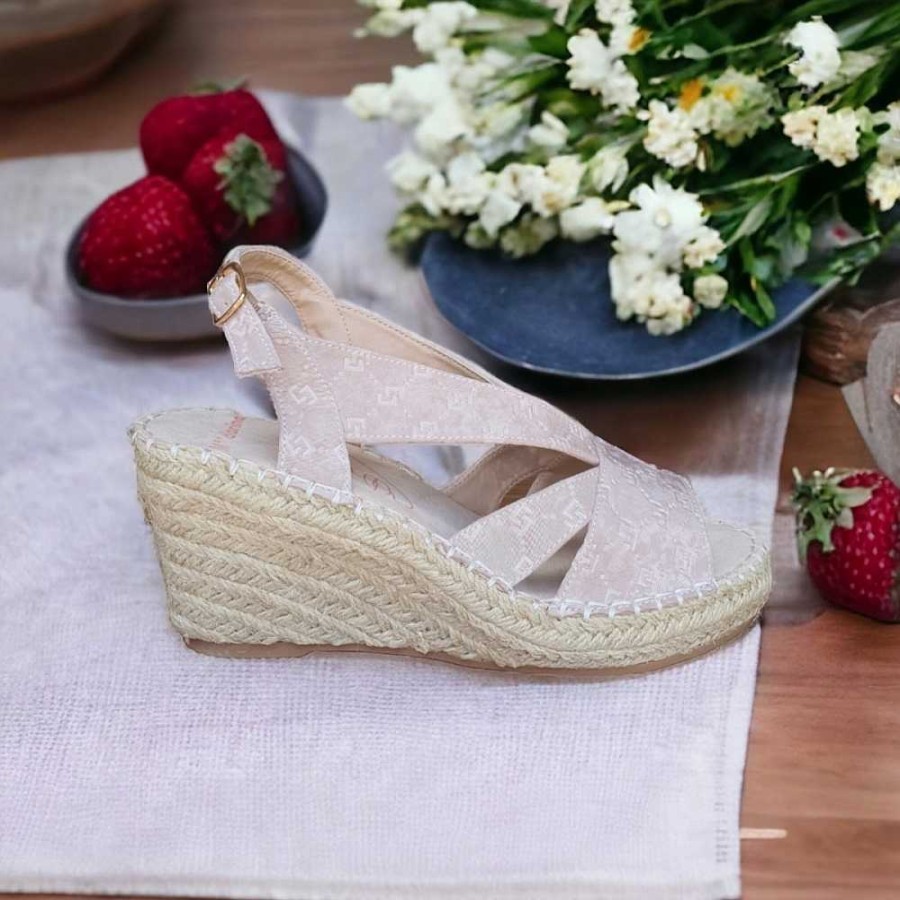 Women Calzaro Espadrilles | Half Jute Cradle Espadrille 752 Taupe