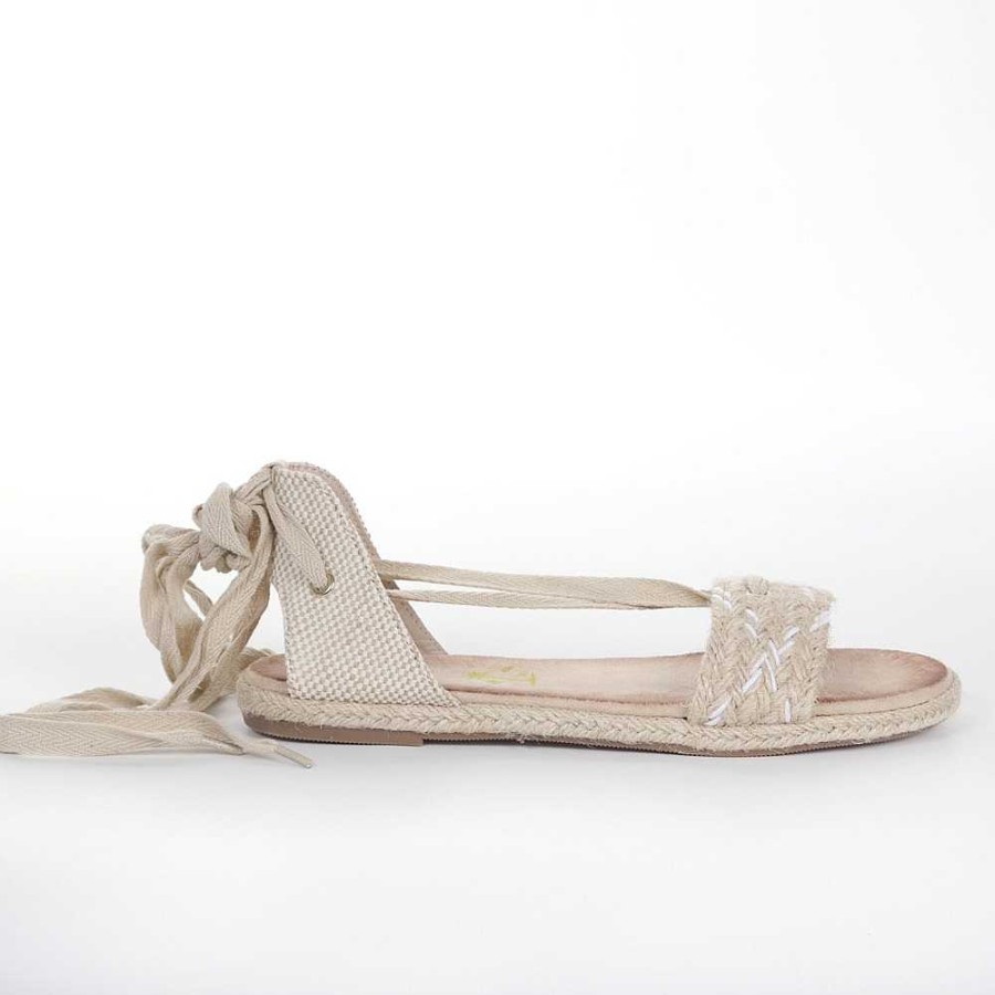 Women Calzaro Sandals|Espadrilles | Jute 665 Natural Flat Sandal